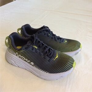 Hoka One One Rincon 2 Odyssey Grey Bright Yellow Women's 10 Mens 8.5